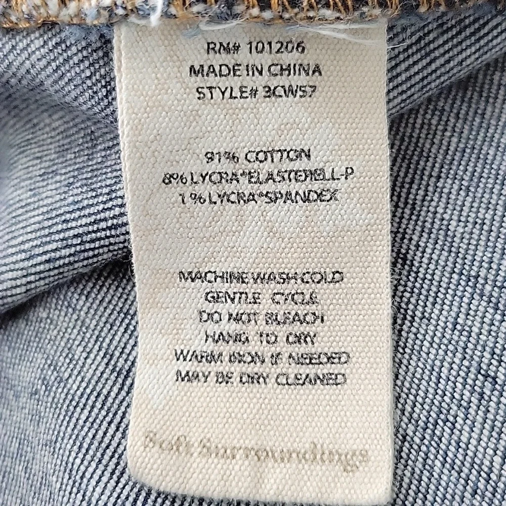 Soft Surroundings Dark Wash Straight Cropped Jeans Size 10P - Picture 7 of 7